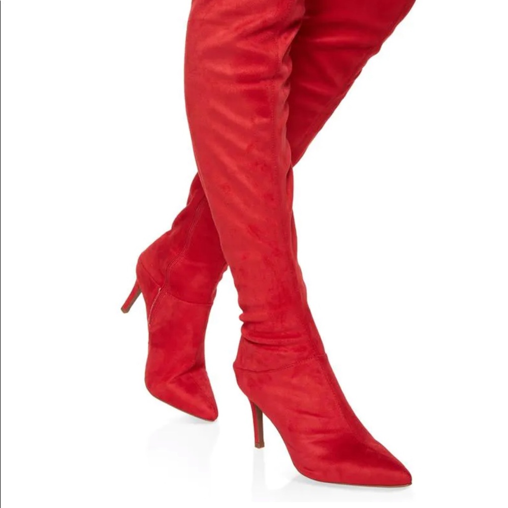 NIB Red over the knee boots